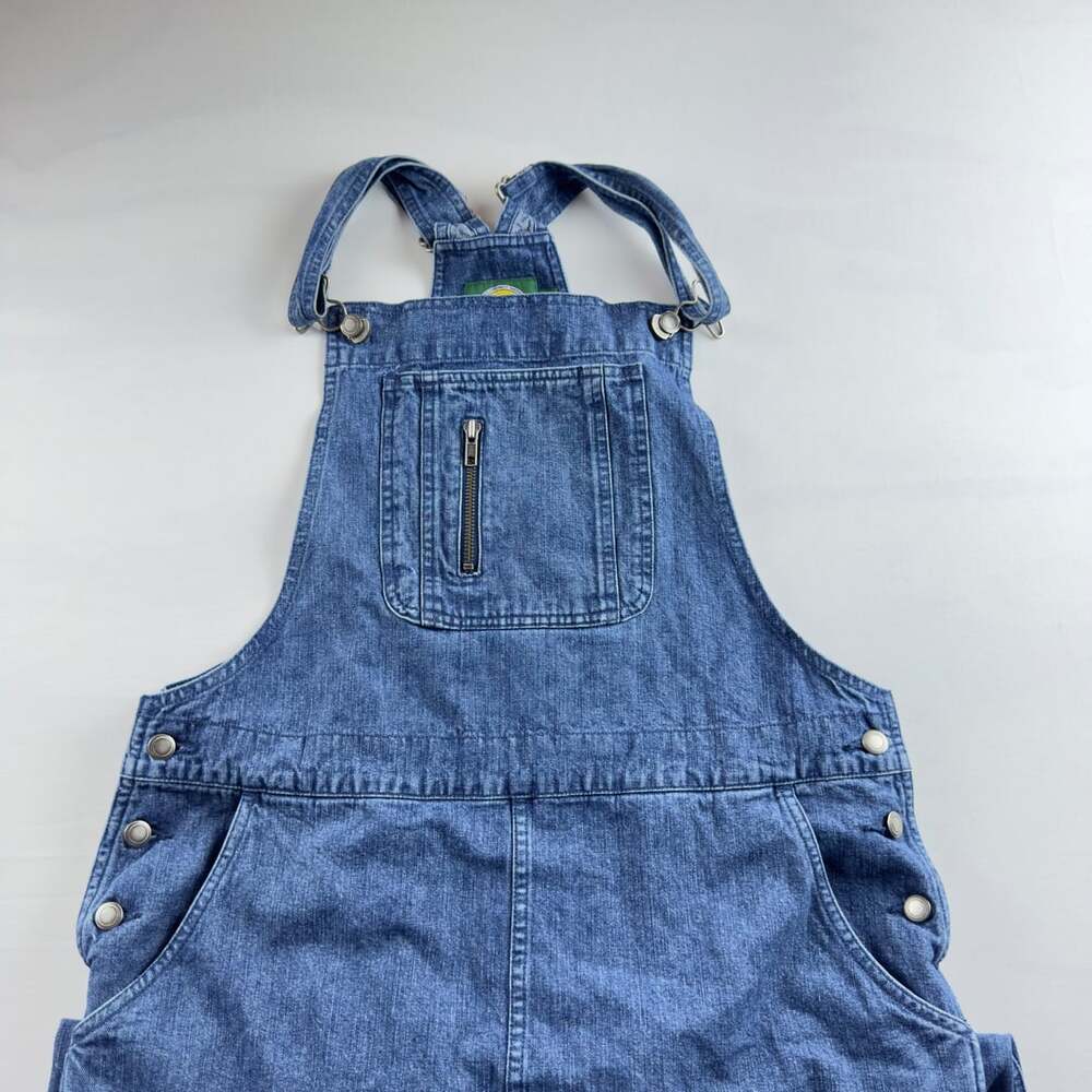 Cabelas For Women Blue Denim Overall Midi Skirt Size M Reg